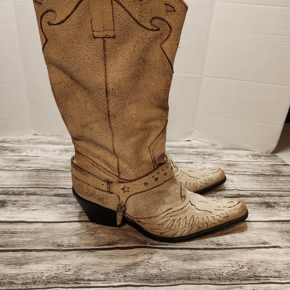 Mia Rhinestone Crinkle boots - Picture 7 of 11